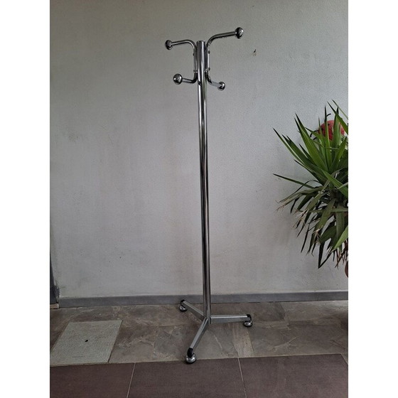 Image 1 of Mid century Italian modernist chrome coat rack, Italy