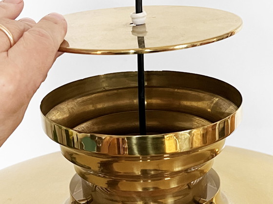 Image 1 of Grande lampadario in ottone, Svezia anni '60