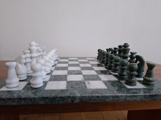 Image 1 of Large Xl Marble Chess Game Chess Set