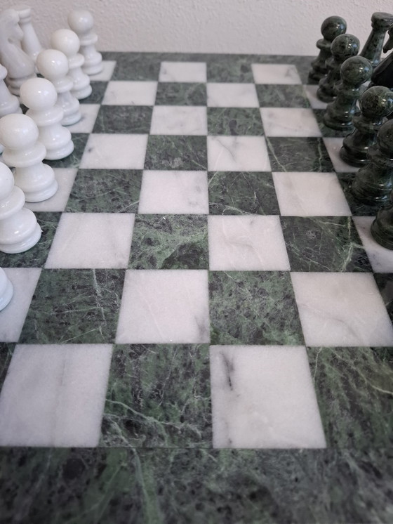 Image 1 of Large Xl Marble Chess Game Chess Set