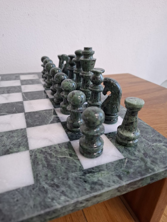 Image 1 of Large Xl Marble Chess Game Chess Set