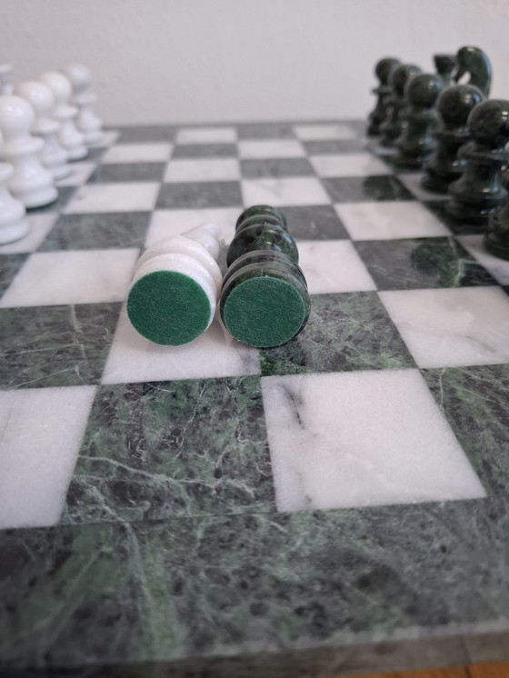 Image 1 of Large Xl Marble Chess Game Chess Set