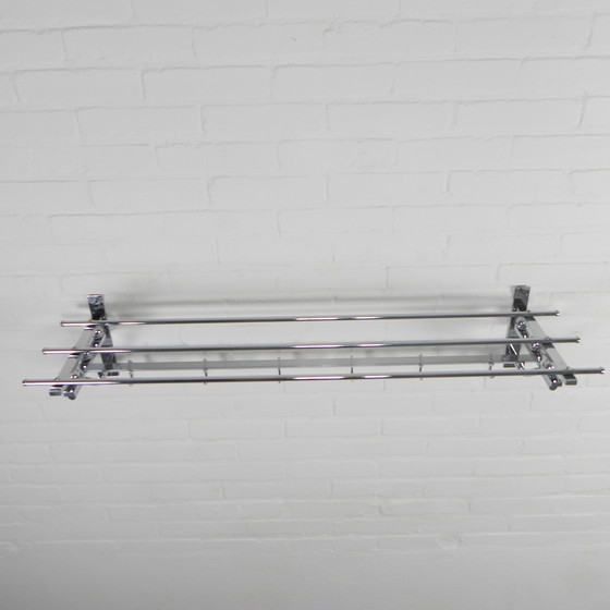 Image 1 of Art Deco wall coat rack with 6 hooks, 1930s