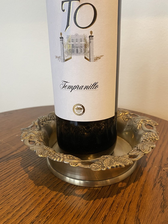 Image 1 of Vintage Silver-plated Wine/Champagne Bottle Holder/Coaster