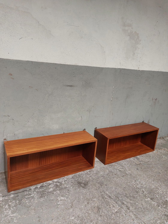 Image 1 of 2x Mid-century hanging cabinets