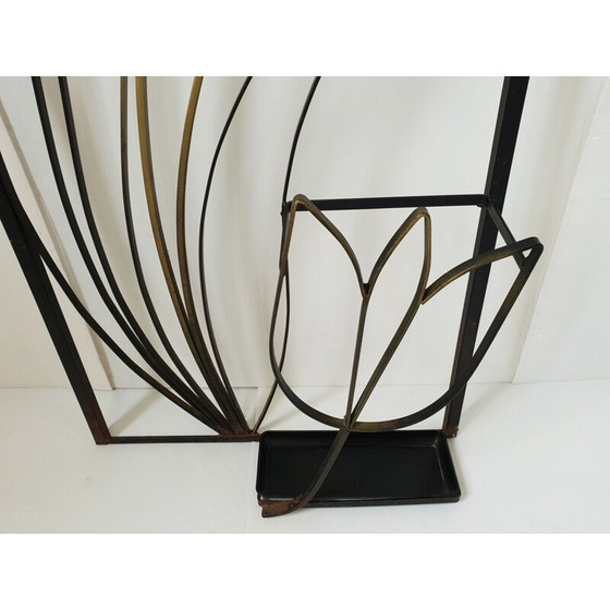 Image 1 of Vintage black plastic coat rack, 1950