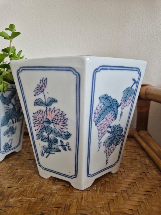 Image 1 of Vintage Chinese Flower Pots