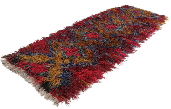 Image 1 of Designer Handwoven Kilim Modern And Plants Nature Color - Kilim - 328 Cm - 119 Cm - Shaggy Kilim