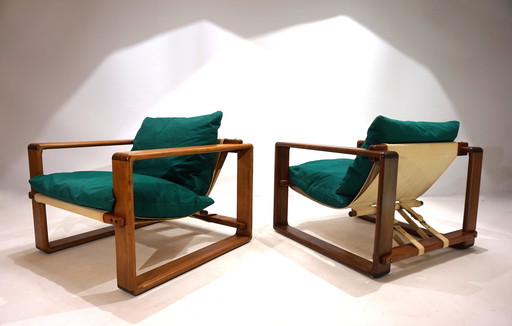 Set Of 2 Cubist Bauhaus Armchairs