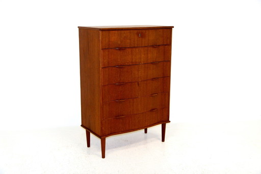 Tallboy" Teak Chest of Drawers, Denmark, 1950