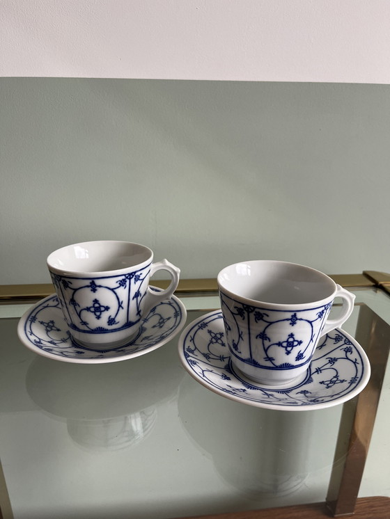 Image 1 of 2x Vintage German Blau Saks Cup and saucer