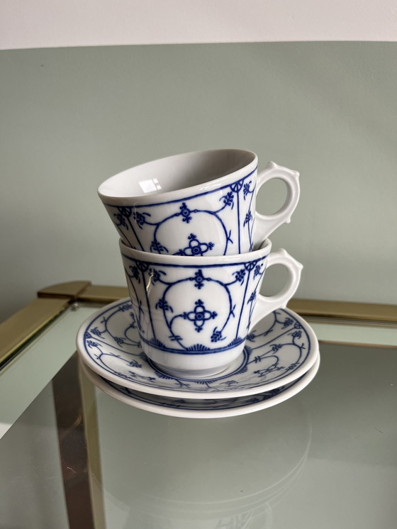 Image 1 of 2x Vintage German Blau Saks Cup and saucer