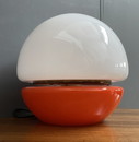 Lámpara de mesa de cristal naranja y blanco de Stepan Tabery para Prikon