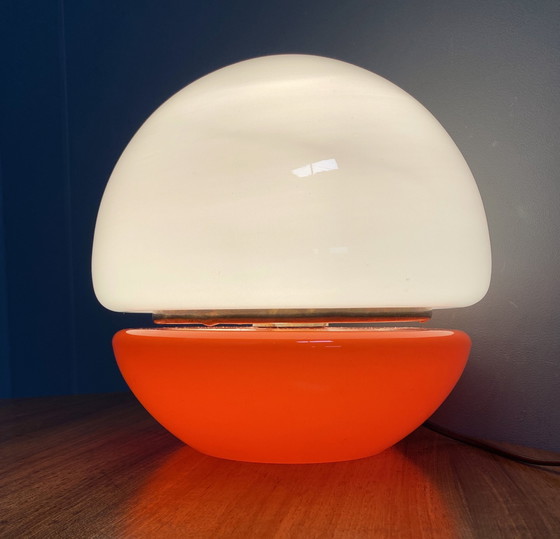 Image 1 of Orange And White Glass Table Lamp By Stepan Tabery For Prikon