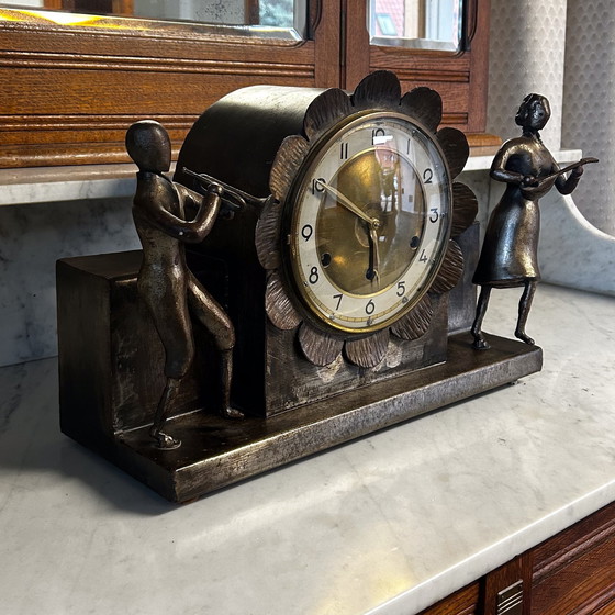 Image 1 of Table clock bronze Westminster punch unique