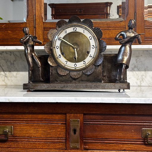 Table clock bronze Westminster punch unique