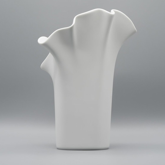 Image 1 of Rosenthal Studio-Line Fazzoletto Asym Vase Claus Josef Riedel Germany Porcelain 