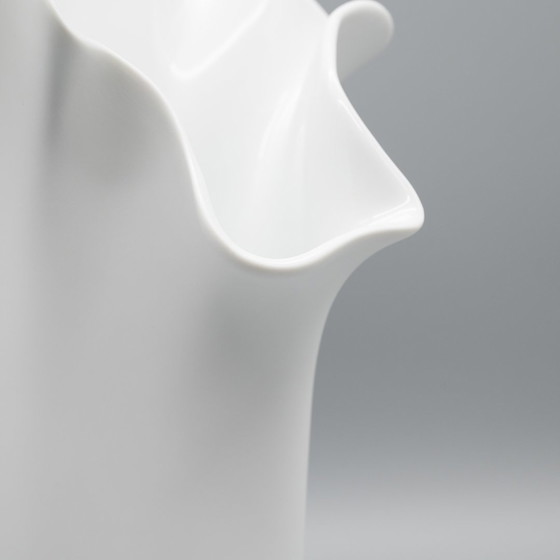 Image 1 of Rosenthal Studio-Line Fazzoletto Asym Vase Claus Josef Riedel Germany Porcelain 