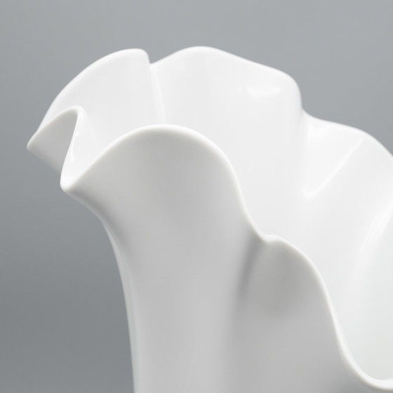 Image 1 of Rosenthal Studio-Line Fazzoletto Asym Vase Claus Josef Riedel Germany Porcelain 