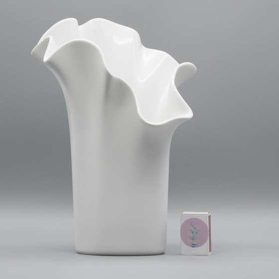 Image 1 of Rosenthal Studio-Line Fazzoletto Asym Vase Claus Josef Riedel Germany Porcelain 