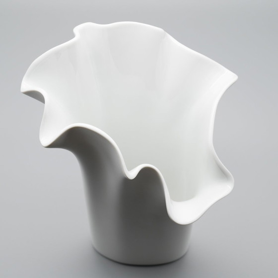 Image 1 of Rosenthal Studio-Line Fazzoletto Asym Vase Claus Josef Riedel Germany Porcelain 