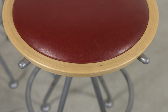 Image 1 of Ensemble de 4 tabourets au design scandinave par J. Lindau pour Bla Station