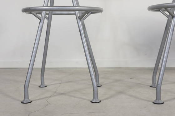 Image 1 of Ensemble de 4 tabourets au design scandinave par J. Lindau pour Bla Station