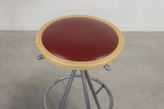 Image 1 of Ensemble de 4 tabourets au design scandinave par J. Lindau pour Bla Station