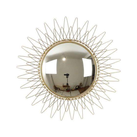 Image 1 of Miroir solaire en forme de soleil français feuille d'or