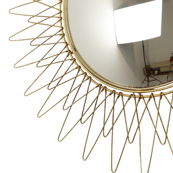 Image 1 of French Sunburst Solar Mirror Gold Leaf