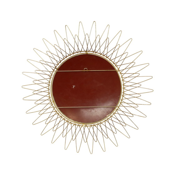 Image 1 of Miroir solaire en forme de soleil français feuille d'or