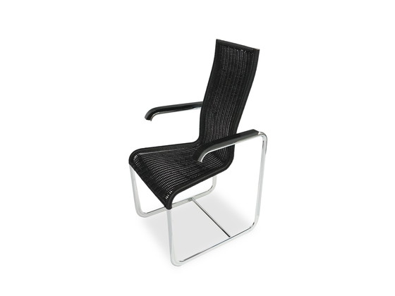 Image 1 of 4X Tecta D 25 chairs | cantilever armrests wickerwork black