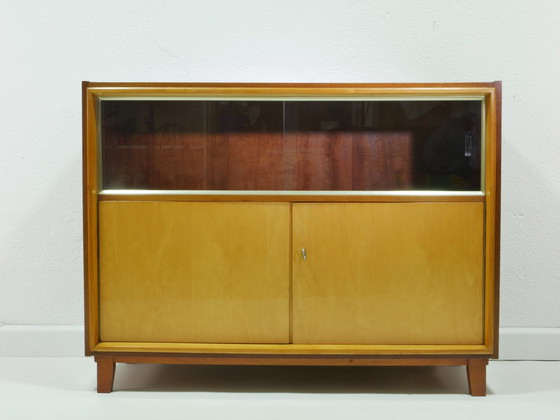 Image 1 of Buffet vintage avec vitrine, années 50, Allemagne