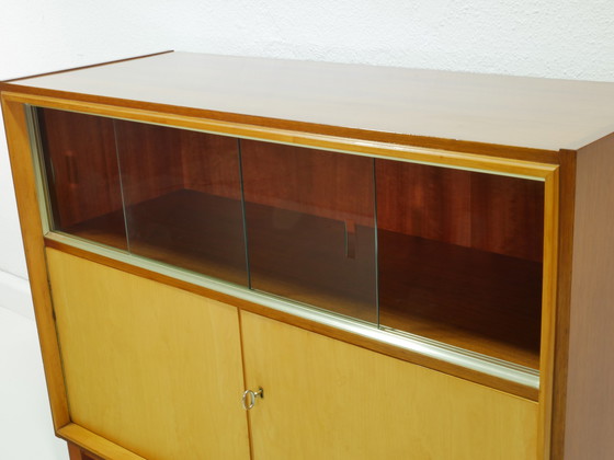 Image 1 of Buffet vintage avec vitrine, années 50, Allemagne