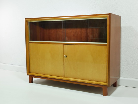 Image 1 of Buffet vintage avec vitrine, années 50, Allemagne