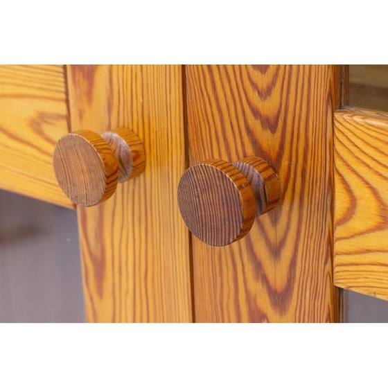 Image 1 of Set of 4 vintage solid pine storage cabinets for Luxus, Sweden 1960s