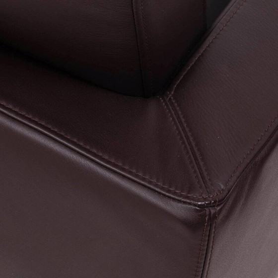 Image 1 of Pair of vintage Walter Knoll brown leather armchairs