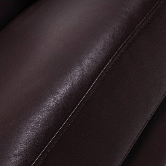 Image 1 of Pair of vintage Walter Knoll brown leather armchairs