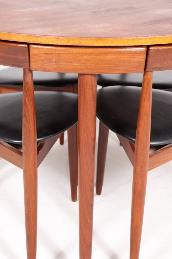 Image 1 of Teak dining table set by Hans Olsen for Frem Røjle, model: 'Roundette', Denmark, 1960s