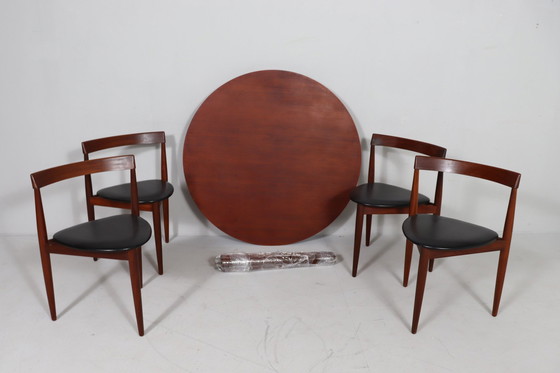 Image 1 of Teak dining table set by Hans Olsen for Frem Røjle, model: 'Roundette', Denmark, 1960s