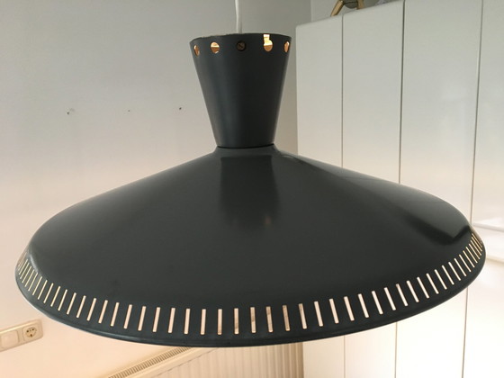 Image 1 of Philips Metal Pendant Lamp Nb 93/01 Anthracite Gray