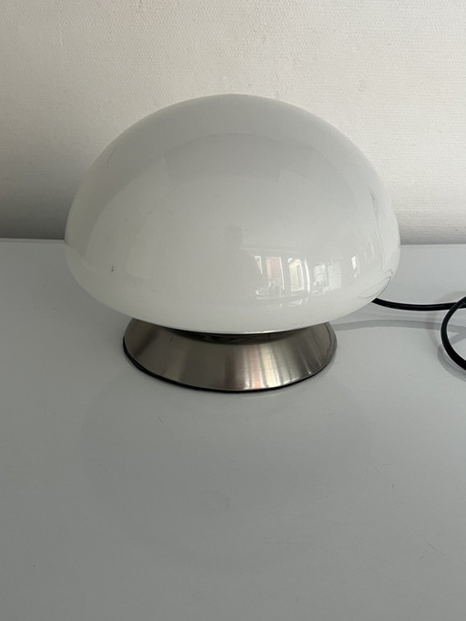 Mushroom Lamp White Opaline