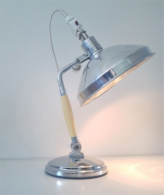 Image 1 of Industrial table lamp by Kurt Rosenthal from 1950.