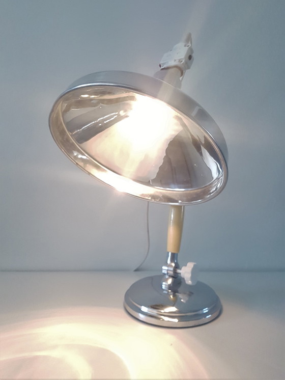 Image 1 of Industrial table lamp by Kurt Rosenthal from 1950.