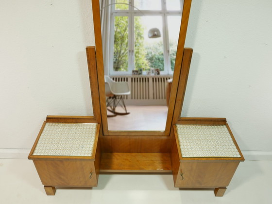 Image 1 of Vintage mirror chest of drawers, 1950s, Germany