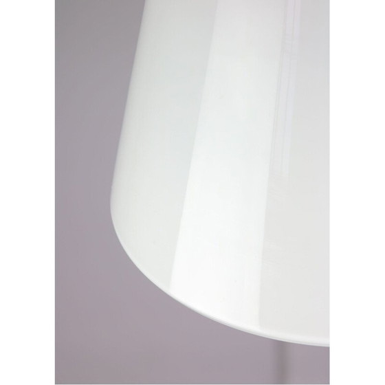 Image 1 of Vintage industrial lamp with opal glass pendant, 1970