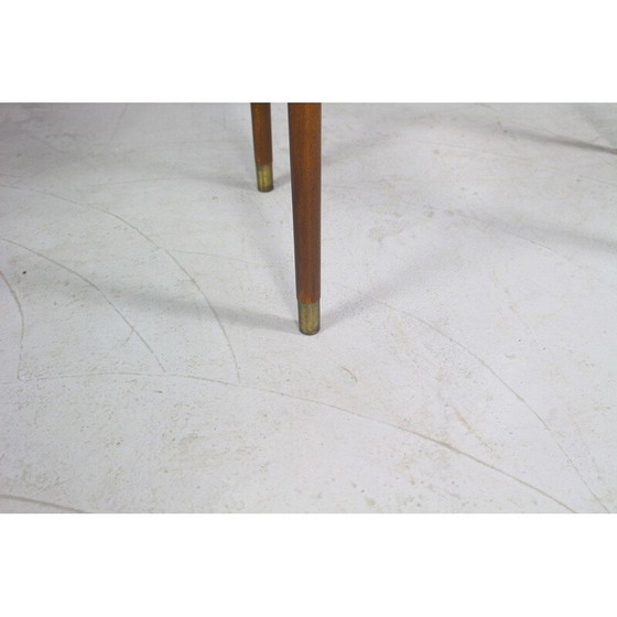 Image 1 of Vintage mahogany night stand with brass handle, Denmark 1950s