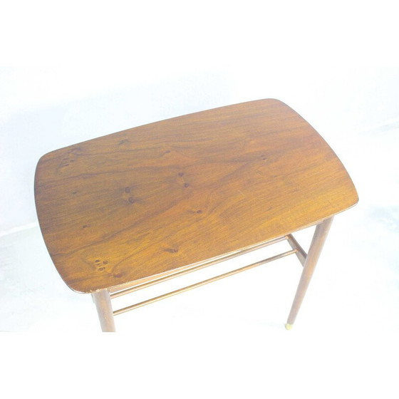 Image 1 of Vintage mahogany night stand with brass handle, Denmark 1950s