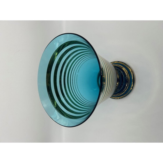 Image 1 of Vintage blue glass vase, 1950