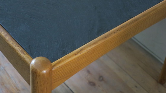 Image 1 of Mid-Century Slate & Oak Coffee Table By Eric Merthen, Sweden 1960S